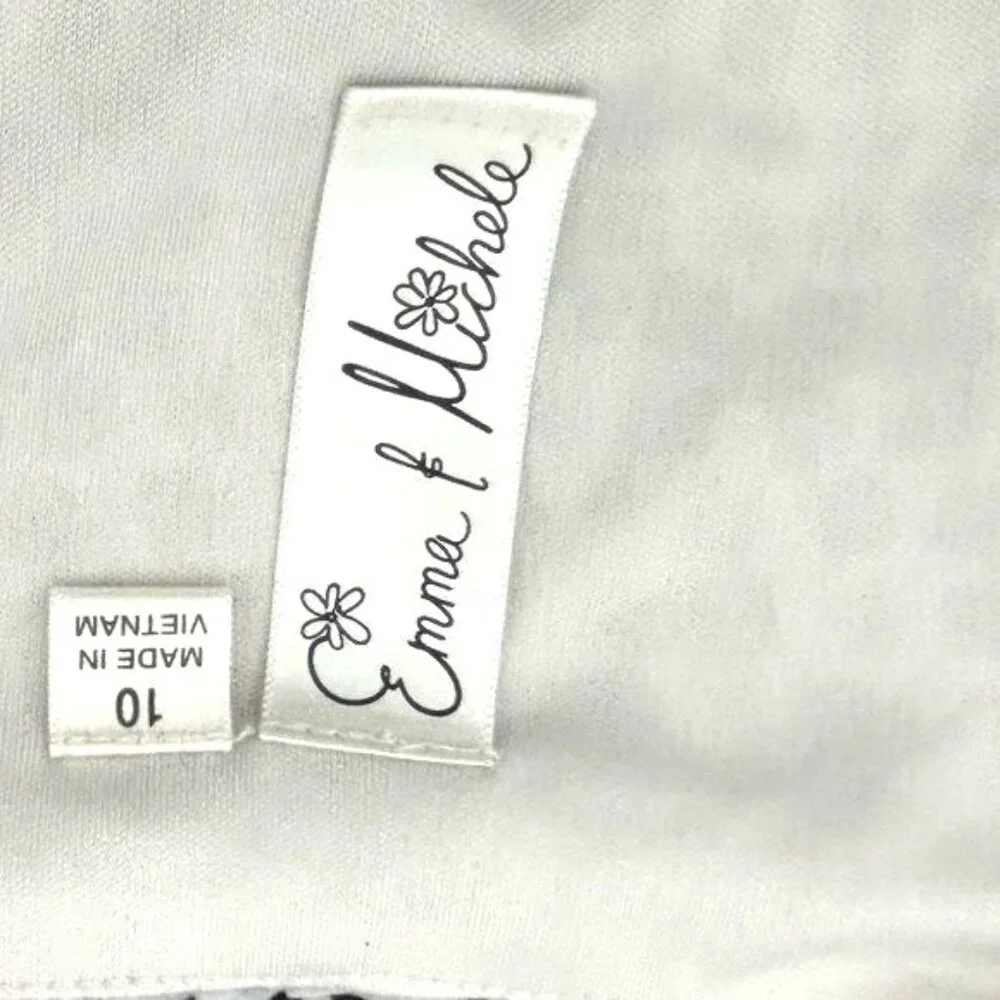 Emma & Michelle Dress 10 Abstract Scoop Neck A-line Clean Girl Preppy Soft Girl - Picture 3 of 12